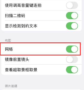 盐源苹果手机维修网点分享iPhone如何开启九宫格构图功能 