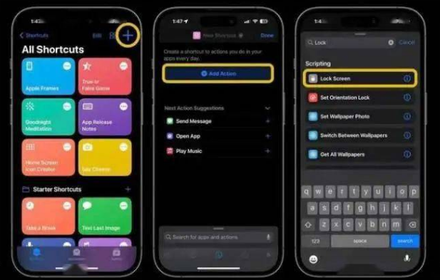 盐源苹果14锁屏维修店分享iPhone14升级iOS16.4后如何创建锁屏快捷方式 