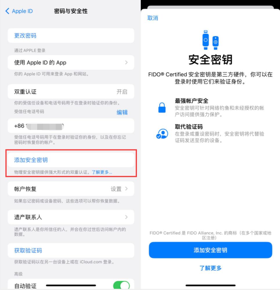 盐源苹果服务网点分享物理安全密钥有什么用？iOS 16.3新增支持物理安全密钥会更安全吗？ 