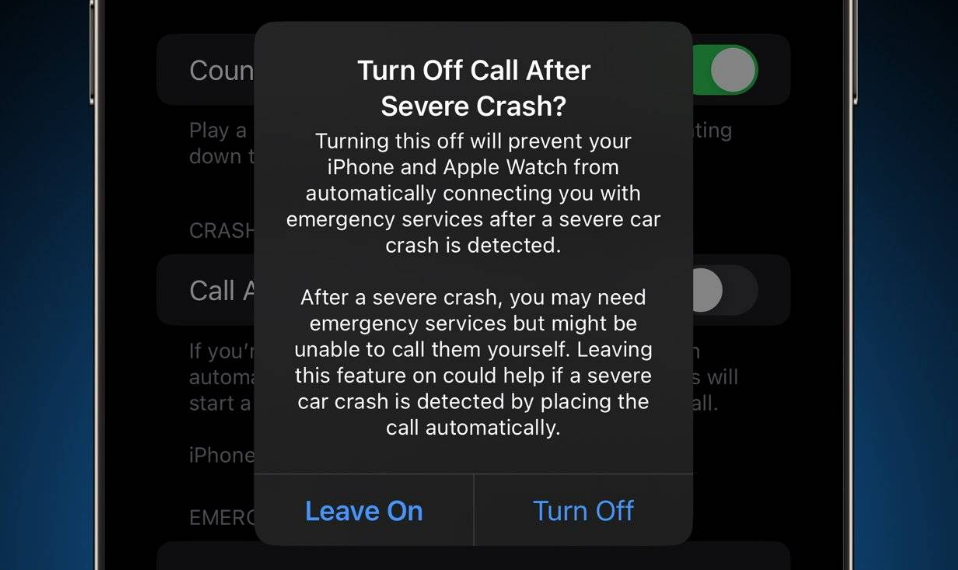 盐源苹果14维修分享 iPhone 14 和 Apple Watch 上关闭崩溃检测 